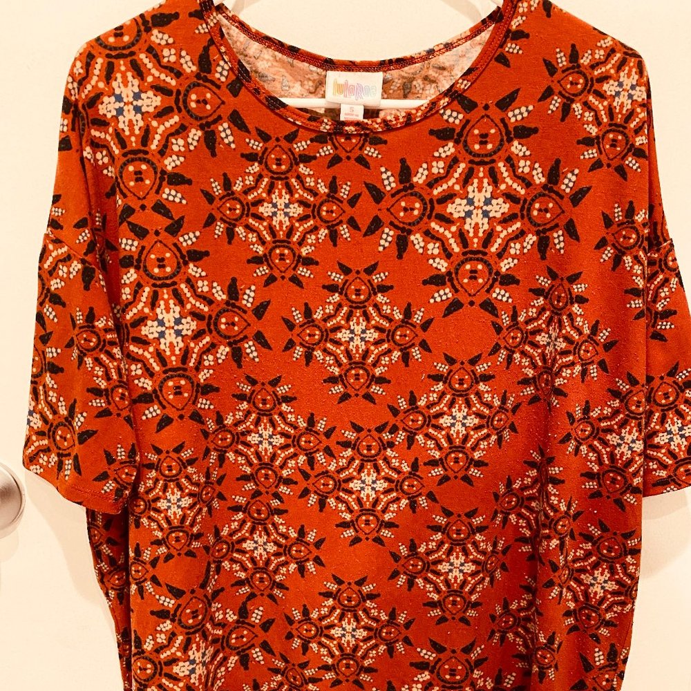 LulaRoe Orange Blouse